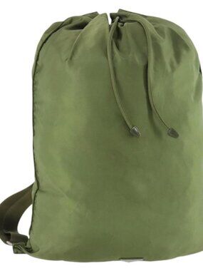 PRADA Backpack Nylon Khaki Silver Auth bs32692